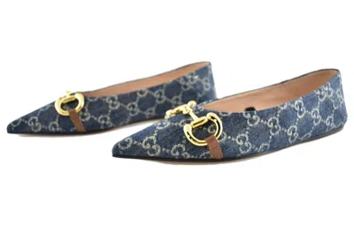 Gucci (wmns)  Denim Ballet Flat With Horsebit 'blue'