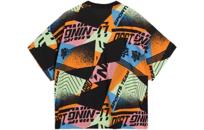 Li-ning All-over Print T-shirt 'multi-color' In Black