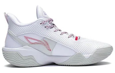 Li-ning Badfive V2 Mid 'white Purple' In Blue