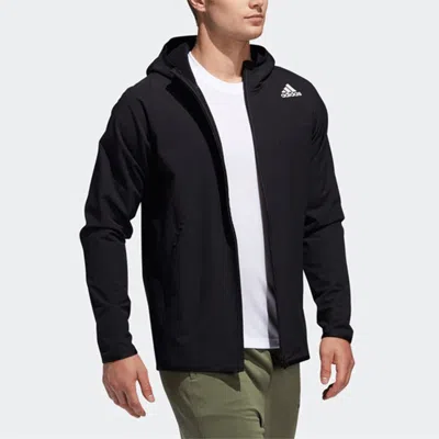 Adidas Originals Adidas Fl Dwr Cw Hdy Casual Hooded Track Jacket Black