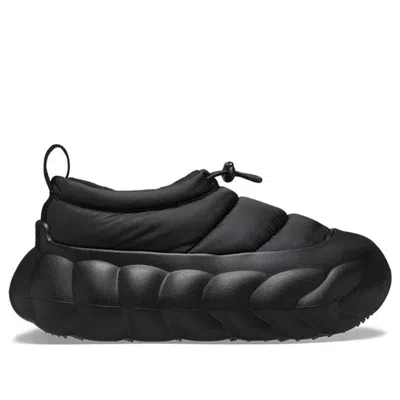 Crocs Overpuff Shorty Slip-on Sneakers In Black