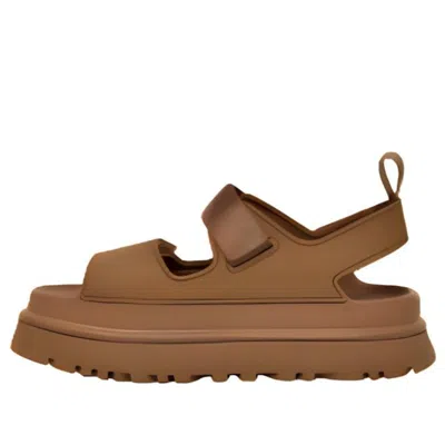 Ugg Goldenglow Flatform Sandals In Brown