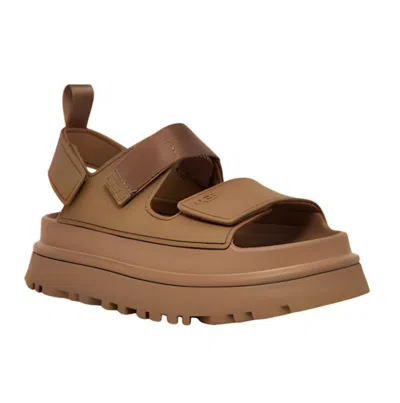 Ugg Goldenglow Flatform Sandals In Brown