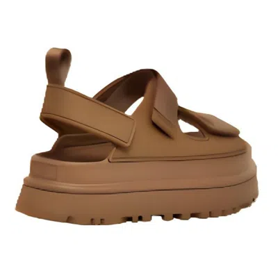 Ugg Goldenglow Flatform Sandals In Brown