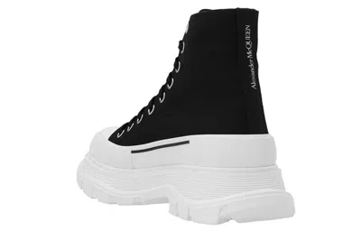 Alexander Mcqueen Black Canvas Tread Slick Sneakers