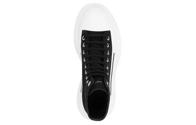 Alexander Mcqueen Black Canvas Tread Slick Sneakers