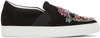LANVIN Black Embellished Slip-On Sneakers