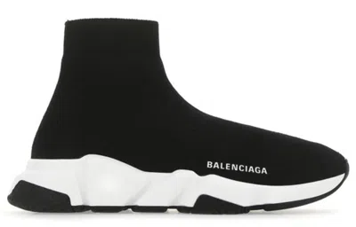 Balenciaga Black Stretch Fabric Speed 2.0 Sneakers In Black