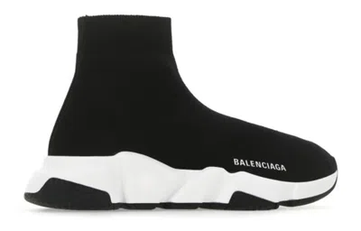 Balenciaga Black Stretch Fabric Speed 2.0 Sneakers In Black