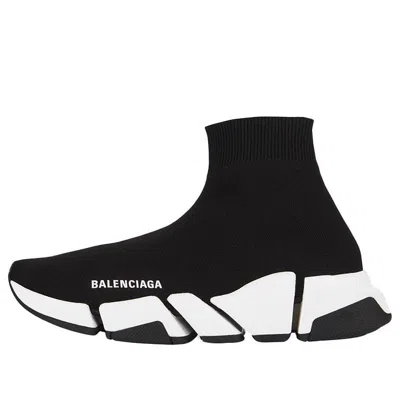 Balenciaga Black Stretch Fabric Speed 2.0 Sneakers In Black