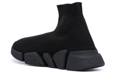 Balenciaga (wmns)  Speed 2.0 Sneakers 'black Shiny Knit With Black Sole Unit'