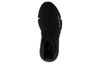 Balenciaga (wmns)  Speed 2.0 Sneakers 'black Shiny Knit With Black Sole Unit'