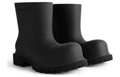 Balenciaga 55mm Steroid Rubber Boots In Black