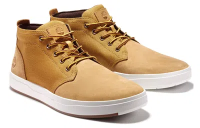 Timberland Davis Square Chukka Leather And Fabric Boots 'wheat' In Multi