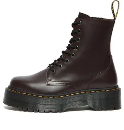 Dr. Martens Jadon Boot Smooth Leather Platforms 'burgundy'