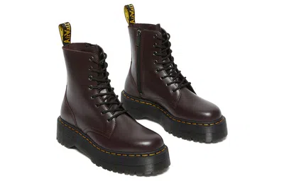 Dr. Martens Jadon Boot Smooth Leather Platforms 'burgundy'