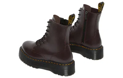 Dr. Martens Jadon Boot Smooth Leather Platforms 'burgundy'