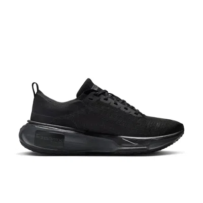 Nike Zoomx Invincible 3 Flyknit Running Sneakers In Black