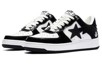 A Bathing Ape Star Patch Low-top Sneakers In Black