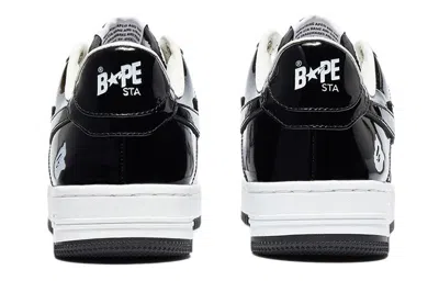 A Bathing Ape Star Patch Low-top Sneakers In Black