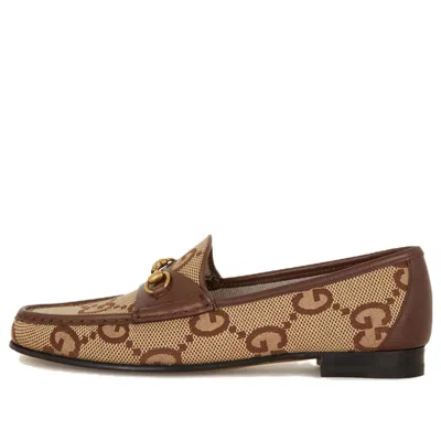 Gucci Jordaan Horsebit Gg Canvas Loafers In Printed