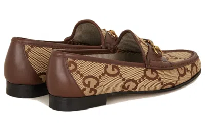 Gucci Jordaan Horsebit Gg Canvas Loafers In Printed
