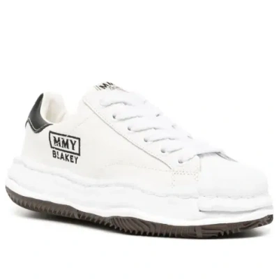 Miharayasuhiro Maison Mihara Yasuhiro Blakey Og Sole Embossed Leather Low 'white' In Multi