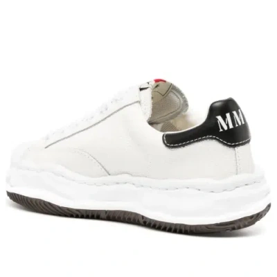 Miharayasuhiro Maison Mihara Yasuhiro Blakey Og Sole Embossed Leather Low 'white' In Multi