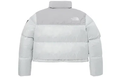 The North Face (wmns)  White Label Novelty Nuptse Down Jacket Asia Sizing 'ice Grey' In Gray