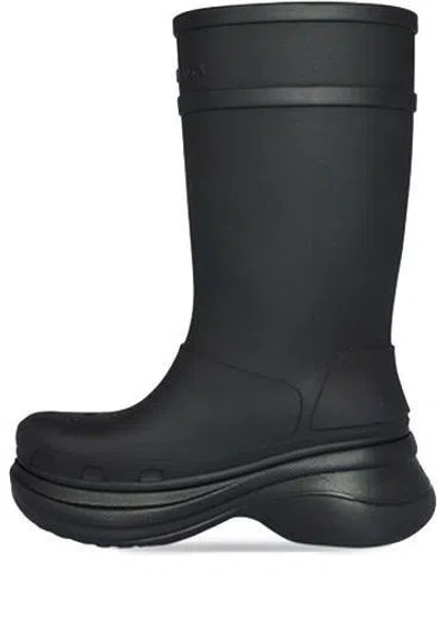 Balenciaga X Crocs Water Resistant Boot In Black