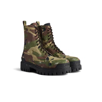 Balenciaga Strike L20 Canvas Camo Boots 42 In Dark Camo