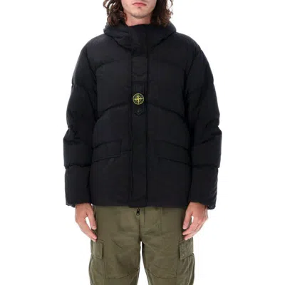 Stone Island Naslan Down Tc Garment Dyed Jacket 'black'