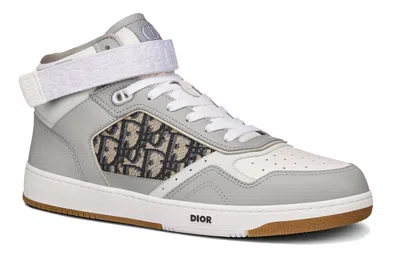 Dior B27 High Cut Sport Shoes Grey/white In Multi