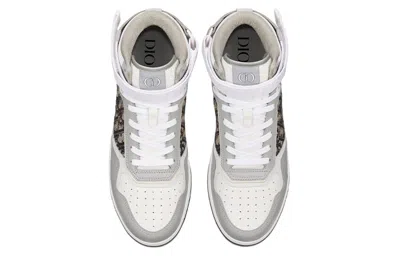 Dior B27 High Cut Sport Shoes Grey/white In Multi