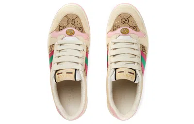Gucci Gg Supreme Fabric Sneakers With Web Motif In Multi