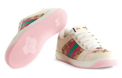 Gucci Gg Supreme Fabric Sneakers With Web Motif In Multi