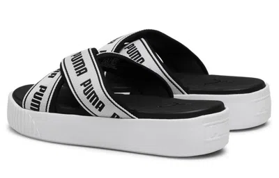 Puma (wmns)  Platform Slide Tape Slippers For Black/white