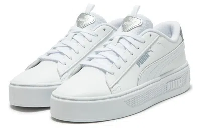 Puma Smash Platform V3 Pop Up Sneaker In White