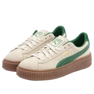 Puma (wmns)  Suede Platform Core 'beige Green' In Neutral