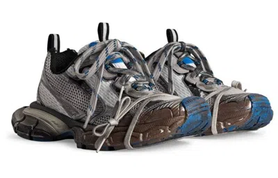 Balenciaga 3xl Sneakers 'worn Out Grey White And Blue Mesh And Polyurethane' In Multi