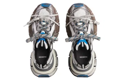 Balenciaga 3xl Sneakers 'worn Out Grey White And Blue Mesh And Polyurethane' In Multi