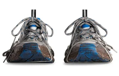 Balenciaga 3xl Sneakers 'worn Out Grey White And Blue Mesh And Polyurethane' In Multi