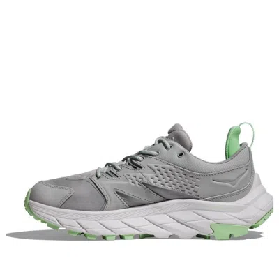 Hoka One One Anacapa Low Gore-tex 'harbor Mist Lime Glow' In Gray