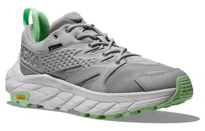 Hoka One One Anacapa Low Gore-tex 'harbor Mist Lime Glow' In Gray