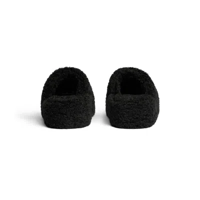 Balenciaga Furry Platform Sliders In Animal Print