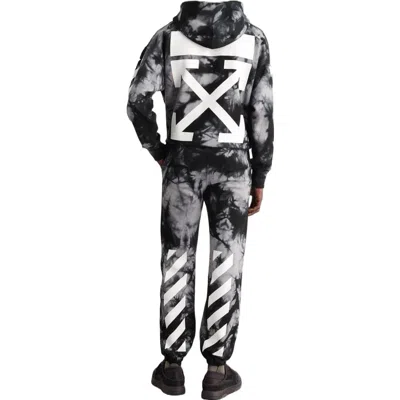 Off-white Marbled Stripe-print Track Pants In Gray