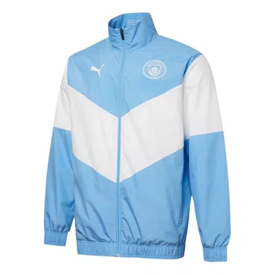 Puma Football Club Training Colorblock Jacket Couple Style Blue