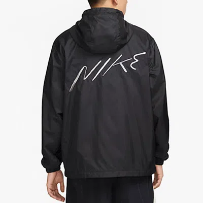 Nike Club Windbreakers Jacket 'black' In Blue
