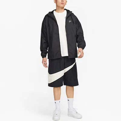 Nike Club Windbreakers Jacket 'black' In Blue