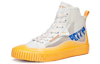 Anta Canvas High 'white Yellow Blue' In Neutral